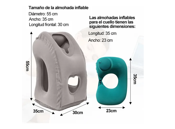 Foto 4 pulgar | Xtellar Almohada Inflable Portátil: Diseño Multifuncional Para Viaje Y Descanso''