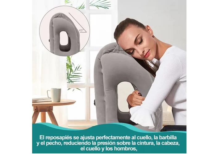 Foto 6 pulgar | Xtellar Almohada Inflable Portátil: Diseño Multifuncional Para Viaje Y Descanso''