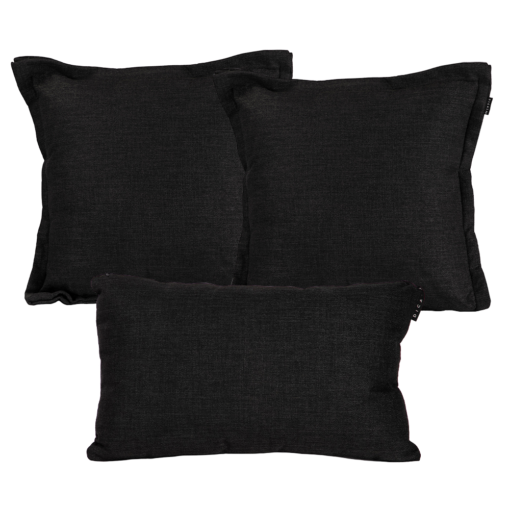 Foto 1 | Set de 3 Cojines 2 Kappa Grande Delta Rectangular Negros