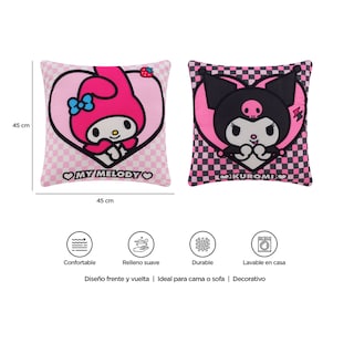 Foto 8 | Cojín Reversible Kuromi Y My Melody