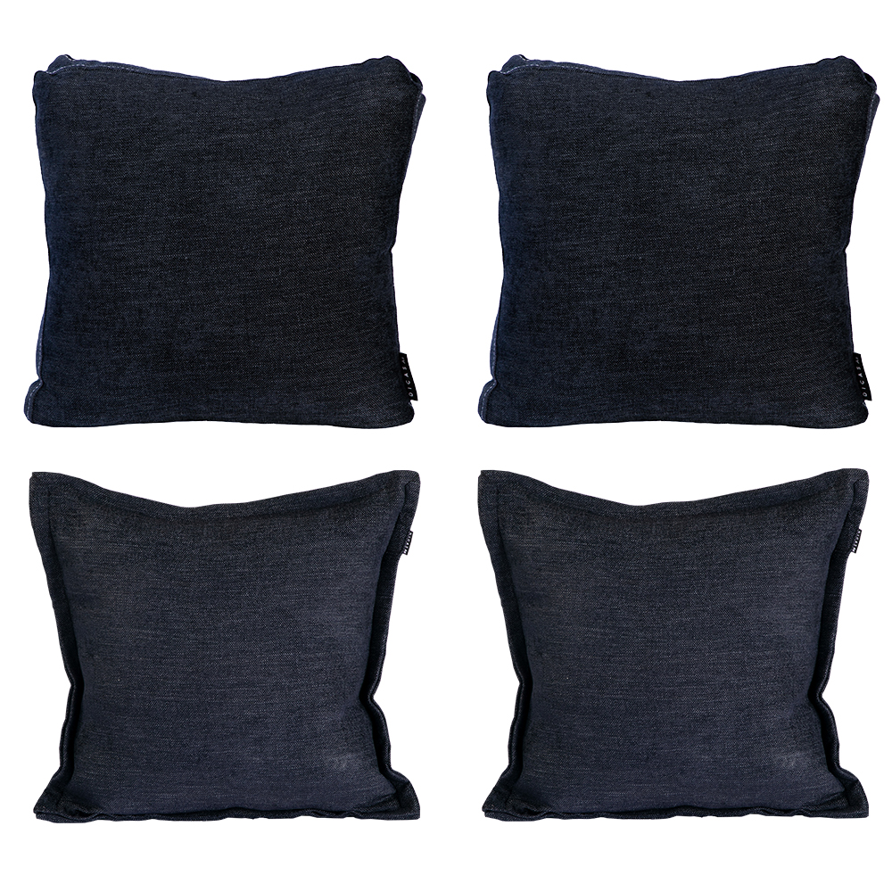 Foto 1 | Set De 4 Cojines Decorativos Dicasa Azul 2 Kappa + 2 Zita