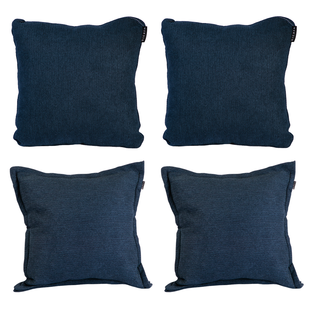 Foto 1 | Set De 4 Cojines Decorativos Dicasa Azul 2 Kappa + 2 Zita