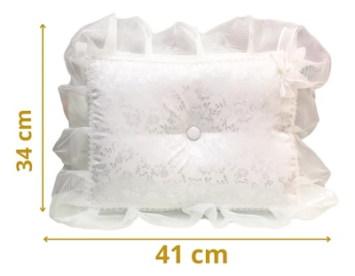 Foto 2 | Cojines Para Boda Matrimonio Hincarse + Caja Brocad Blanco Blanco Floreado
