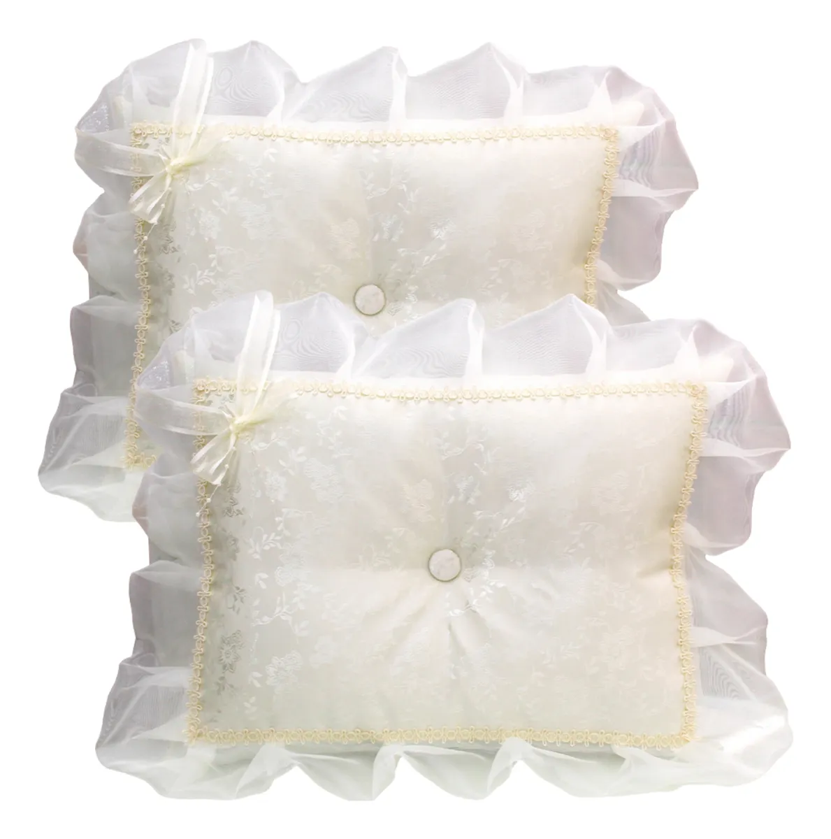 Foto 1 | Cojines Para Boda Matrimonio Hincarse + Caja Brocad Beige