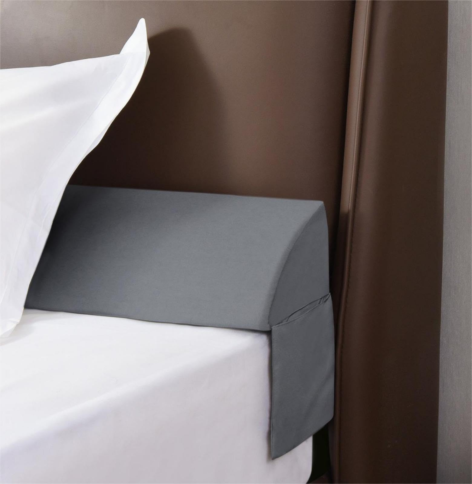 Foto 1 | Almohada Con Forma De Cuña Vekkia Queen Para Cabecero  Relleno De Huecos  Gris - Venta Internacional.
