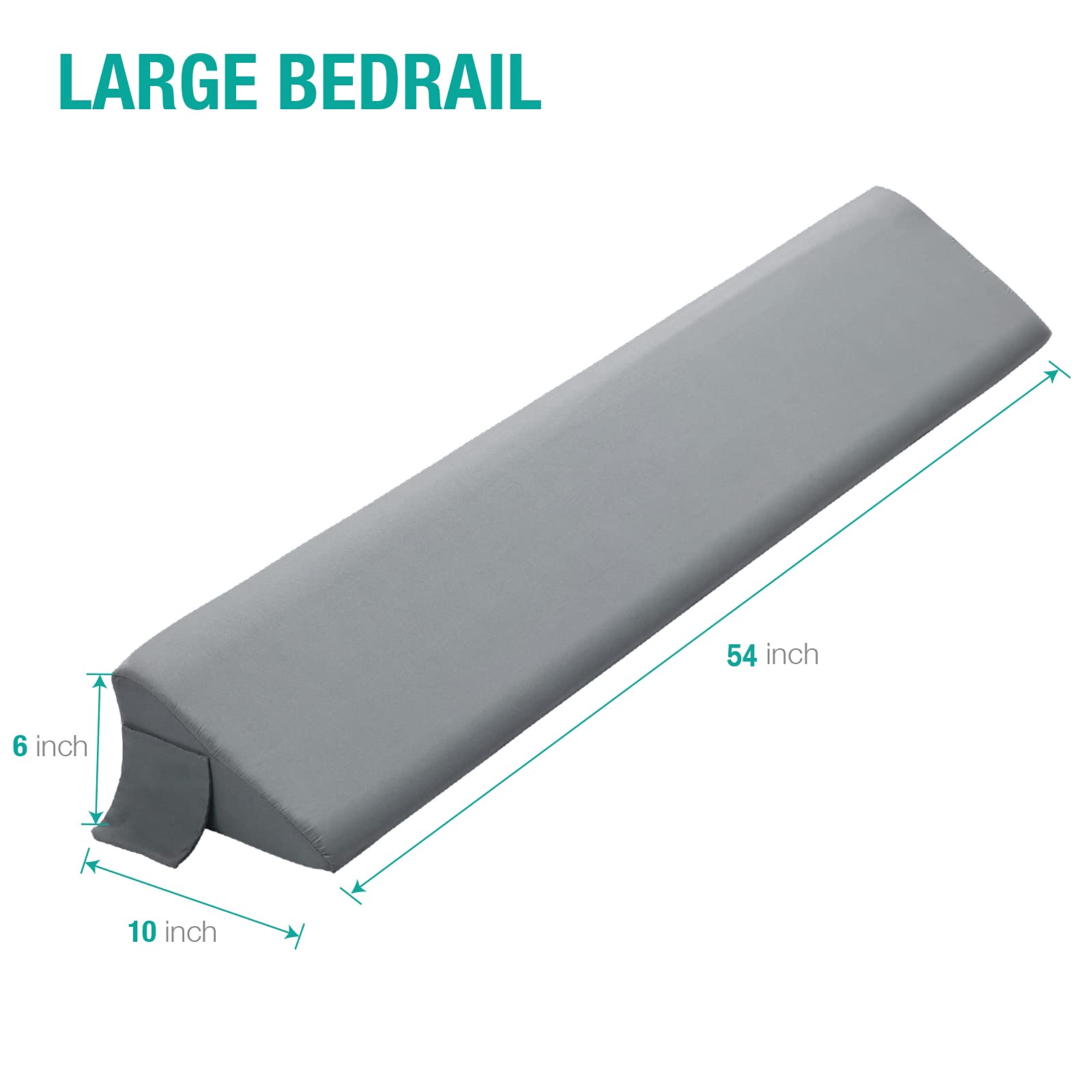 Foto 7 pulgar | Almohada En Forma De Cuña Vekkia  Tamaño Completo  Con Relleno De Huecos Para Cabecero  Gris - Venta Internacional.