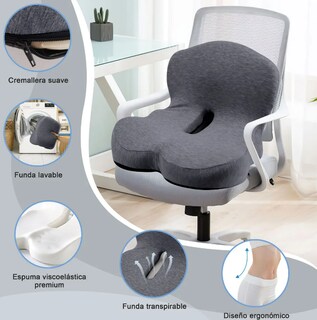 Foto 2 | Kit De Alivio Y Confort Xtellar: Cojín Ergonómico Para Coxis Almohada De Apoyo Lumbar