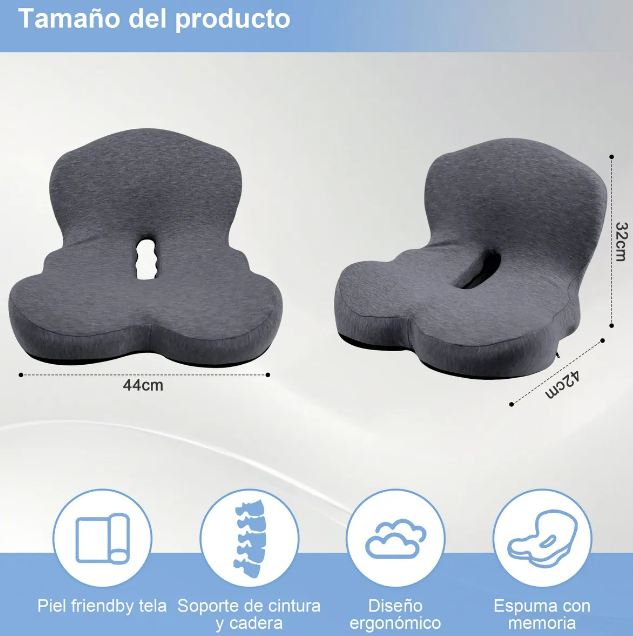 Foto 5 pulgar | Kit De Alivio Y Confort Xtellar: Cojín Ergonómico Para Coxis  Almohada De Apoyo Lumbar