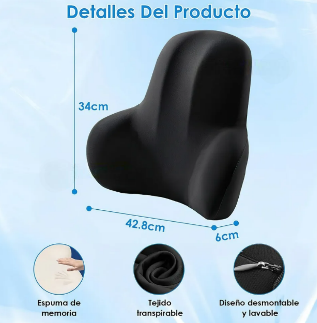 Foto 3 pulgar | Xtellar Cojín Lumbar Premium Con Espuma De Memoria - Confort Superior Para Hogar  Coche Y Oficina