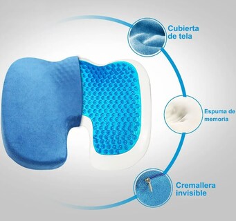 Foto 2 | Xtellar Almohadilla Lumbar Respaldo De Gel Y Espuma Viscoelástica - Confort Superior Para Tu Cuerpo