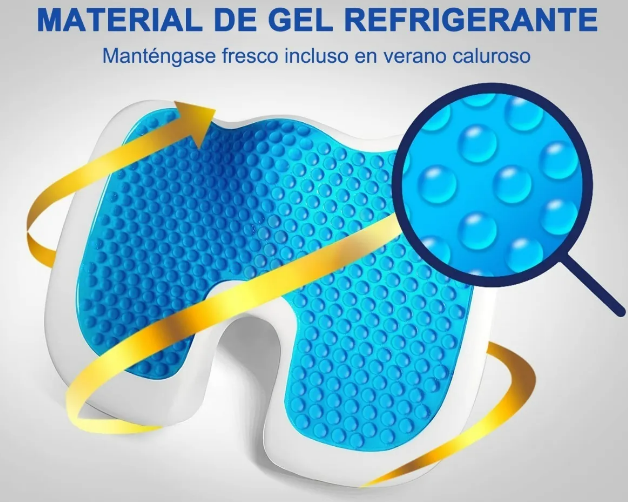 Foto 5 pulgar | Xtellar Almohadilla Lumbar Respaldo De Gel Y Espuma Viscoelástica - Confort Superior Para Tu Cuerpo
