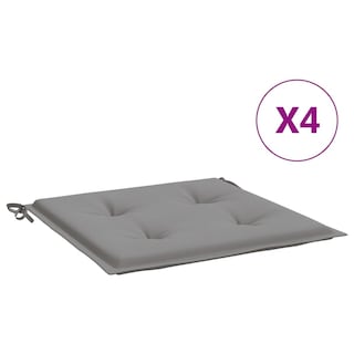 Foto 3 | Cojines Para Silla Vidaxl Cómodos Exteriores Jardín Gris 40 X 40 X 3 Cm - Venta Internacional.