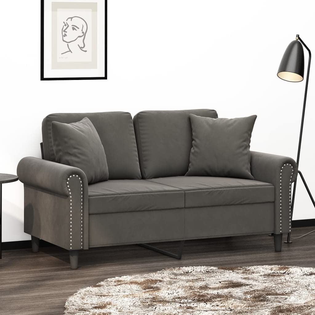Foto 3 pulgar | Juego De 2 Cojines Vidaxl De Terciopelo Gris Oscuro De 40 X 40 Cm - Venta Internacional.