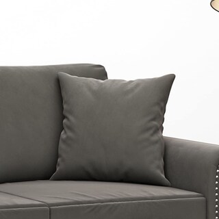 Foto 6 | Juego De 2 Cojines Vidaxl De Terciopelo Gris Oscuro De 40 X 40 Cm - Venta Internacional.
