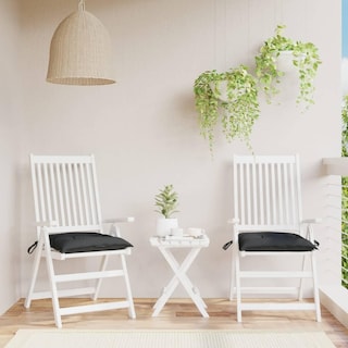 Foto 3 | Cojines para Silla VidaXL Negros 40 x 40 cm 2 Piezas - Venta Internacional