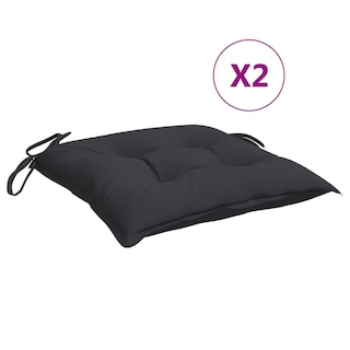 Foto 4 | Cojines para Silla VidaXL Negros 40 x 40 cm 2 Piezas - Venta Internacional