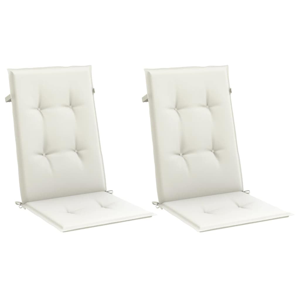 Foto 1 | Cojines Para Sillas Vidaxl  Exteriores E Interiores  Con Respaldo Alto  Crema Melange - Venta Internacional.