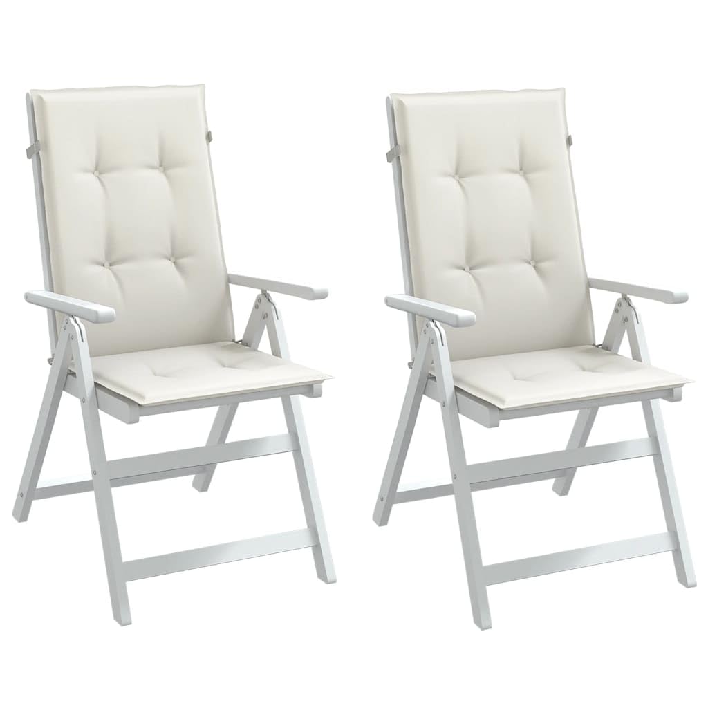 Foto 2 | Cojines Para Sillas Vidaxl  Exteriores E Interiores  Con Respaldo Alto  Crema Melange - Venta Internacional.