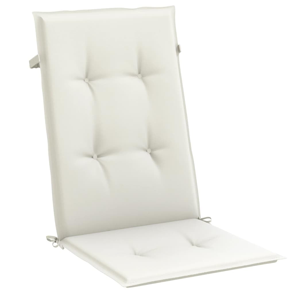 Foto 5 | Cojines Para Sillas Vidaxl  Exteriores E Interiores  Con Respaldo Alto  Crema Melange - Venta Internacional.