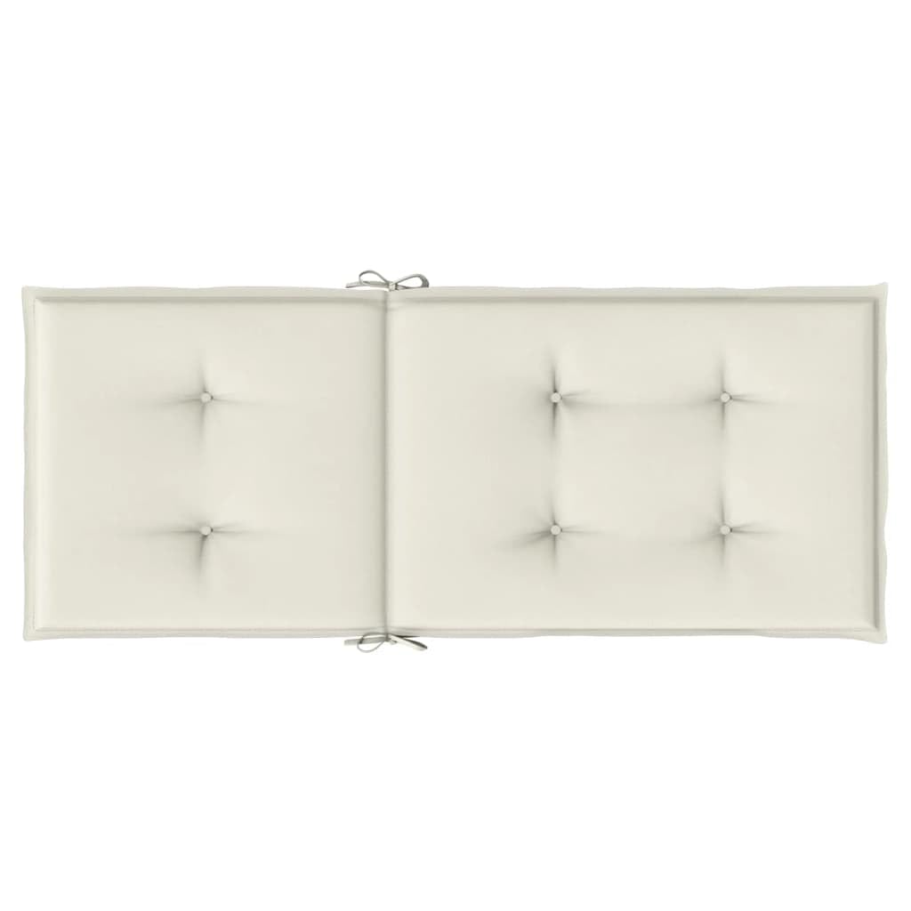 Foto 7 | Cojines Para Sillas Vidaxl  Exteriores E Interiores  Con Respaldo Alto  Crema Melange - Venta Internacional.