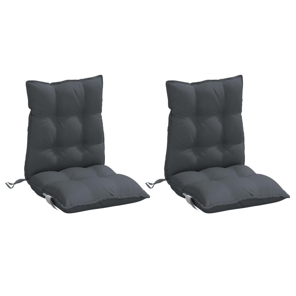 Foto 2 pulgar | Cojines Para Silla Vidaxl Lowback  Tela Oxford Antracita  2 Unidades - Venta Internacional.