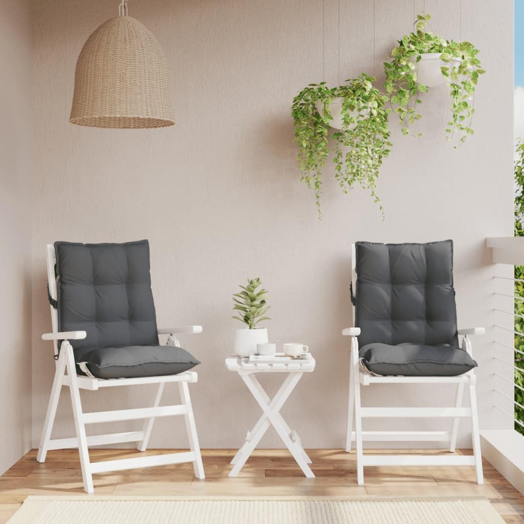 Foto 2 | Cojines Para Silla Vidaxl Lowback  Tela Oxford Antracita  2 Unidades - Venta Internacional.