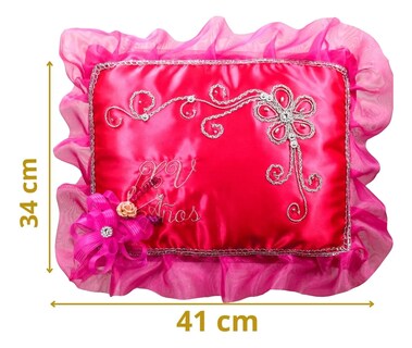 Foto 2 | Cojin Recuerdo 15 Años Fiusha Fucsia Magenta + Incluye Caja