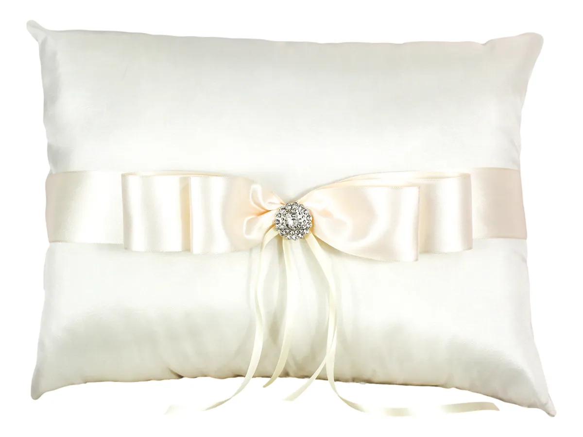 Cojines Boda Matrimonio Hincarse Colonial + Incluyen Caja Moño Beige