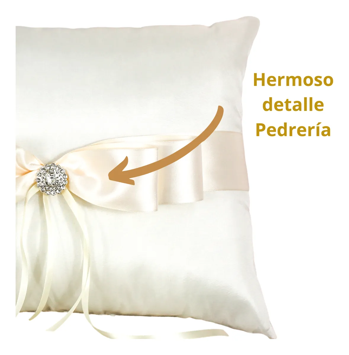 Foto 4 pulgar | Cojines Boda Matrimonio Hincarse Colonial + Incluyen Caja Moño Beige