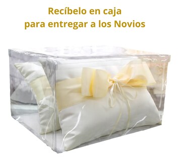 Foto 5 | Cojines Boda Matrimonio Hincarse Colonial + Incluyen Caja Moño Beige