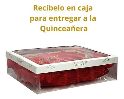 Foto 4 | Cojin Recuerdo 15 Años Rojo Bordado + Incluye Caja Xv