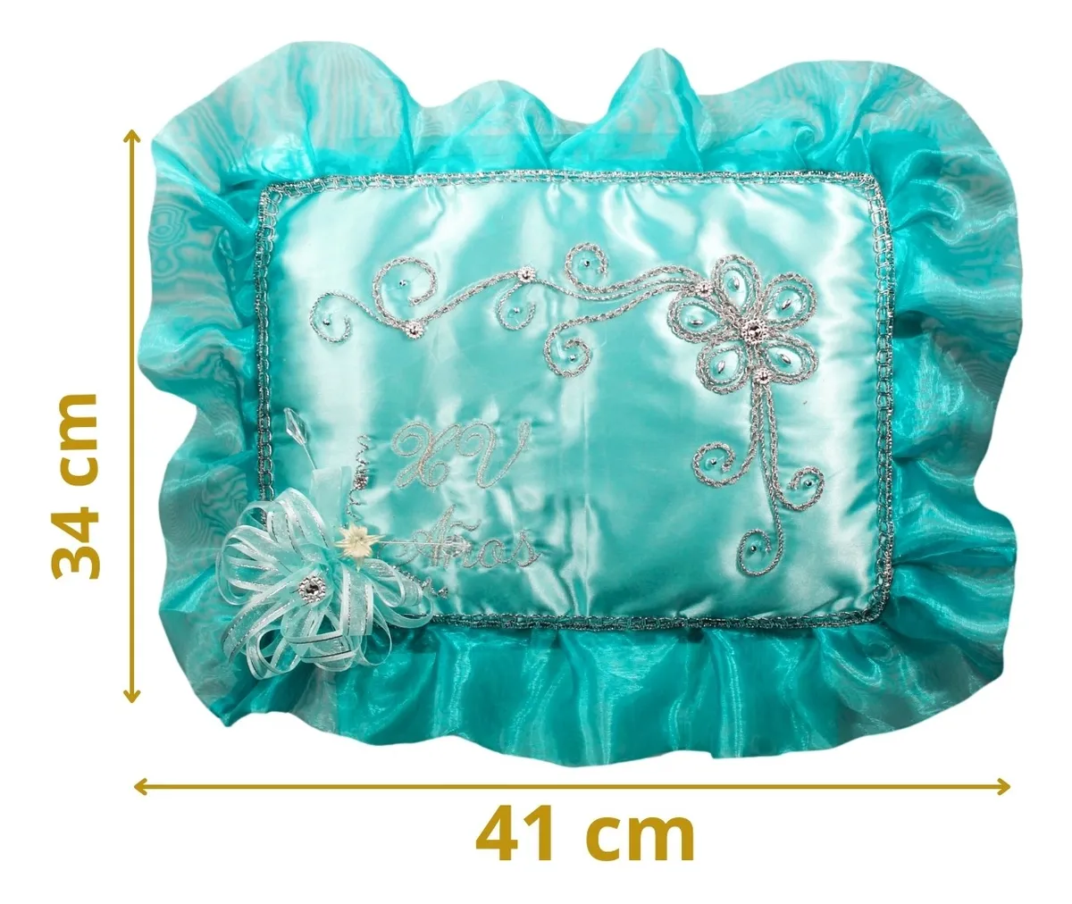 Foto 3 pulgar | Cojin Recuerdo De 15 Años Agua Aqua + Incluye Caja