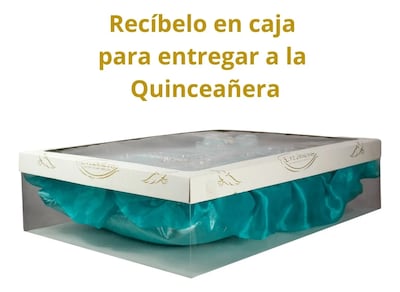 Foto 4 | Cojin Recuerdo De 15 Años Agua Aqua + Incluye Caja