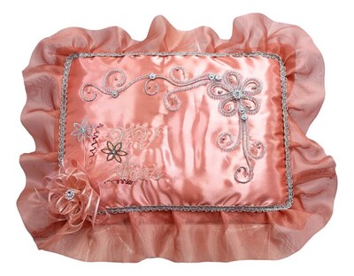Foto 1 | Cojin Recuerdo 15 Años Palo De Rosa Bordado + Incluye Caja Dorado