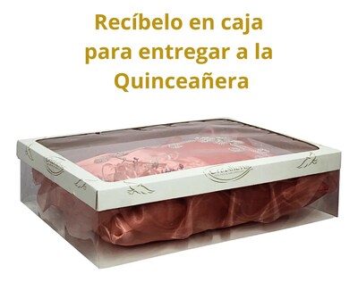 Foto 2 | Cojin Recuerdo 15 Años Palo De Rosa Bordado + Incluye Caja Dorado