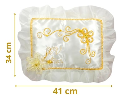 Foto 2 | Cojin Recuerdo De 15 Años Beige Crema Perla + Incluye Caja