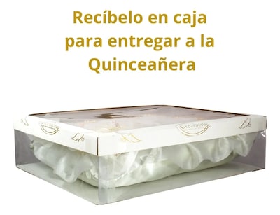 Foto 4 | Cojin Recuerdo De 15 Años Beige Crema Perla + Incluye Caja
