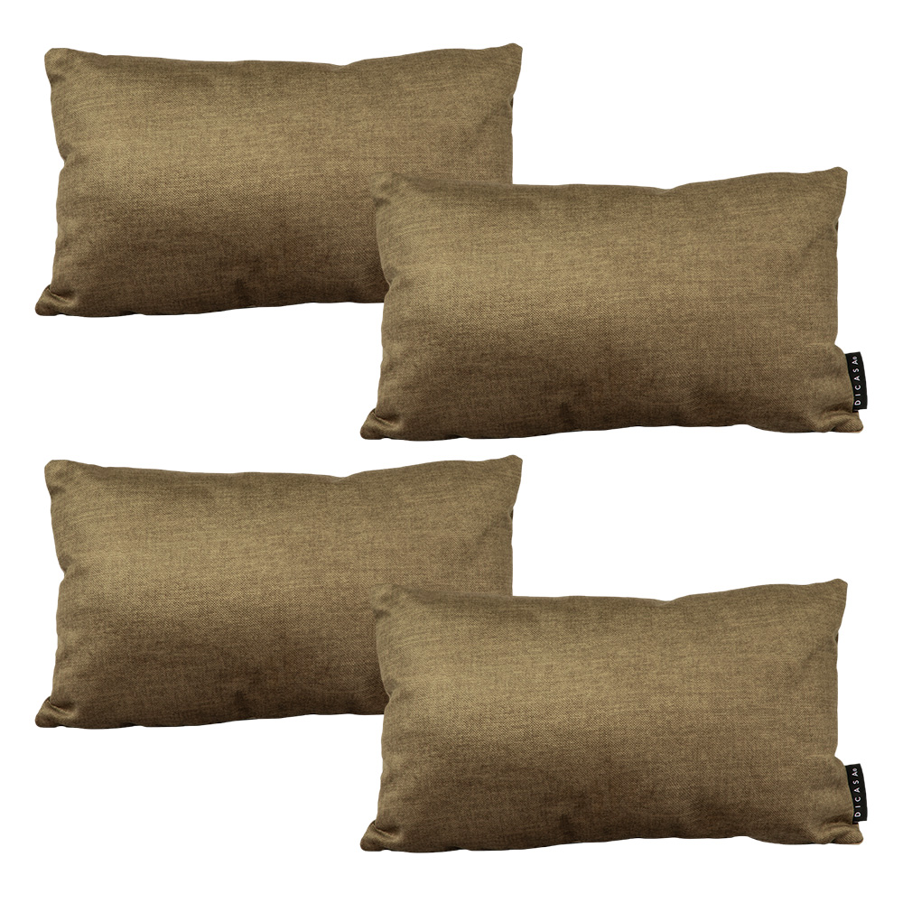 Set De 4 Cojines Decorativos Dicasa Delta Color Verde