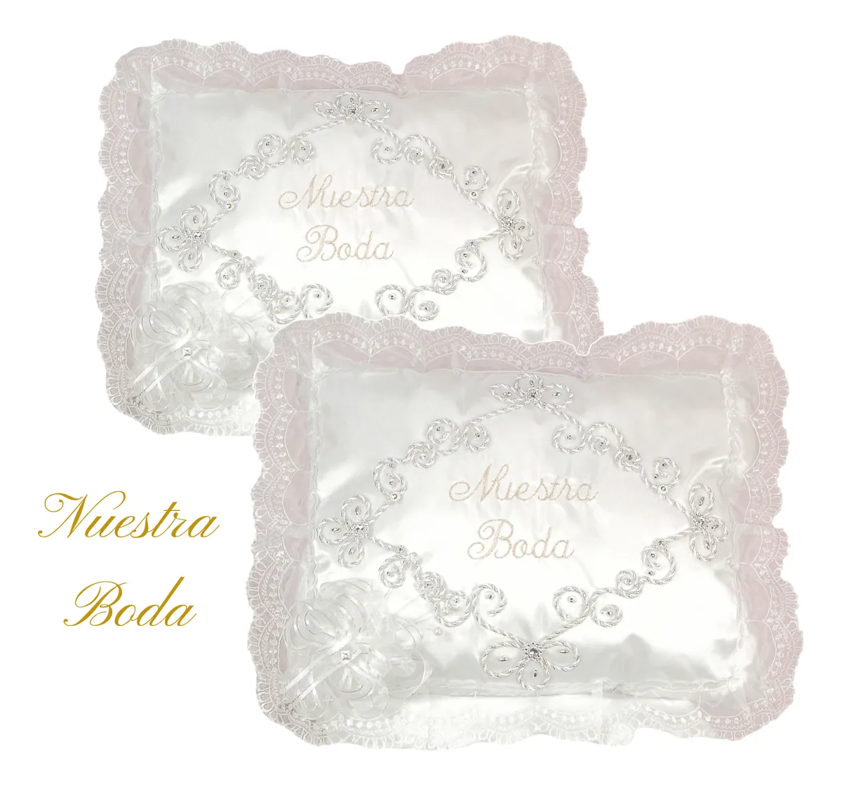 Foto 4 pulgar | Cojines Boda Matrimonio Hincarse + Incluye Caja - Boda Blanco