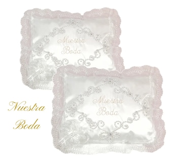 Foto 3 | Cojines Boda Matrimonio Hincarse + Incluye Caja - Boda Blanco