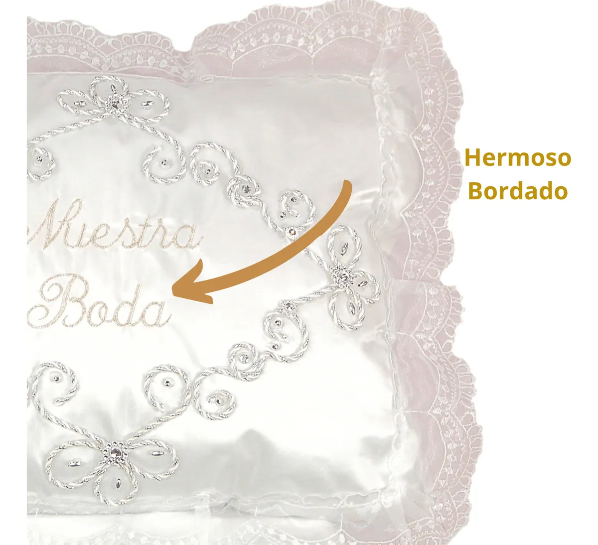 Foto 5 pulgar | Cojines Boda Matrimonio Hincarse + Incluye Caja - Boda Blanco