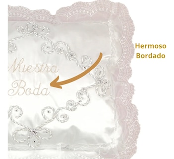 Foto 4 | Cojines Boda Matrimonio Hincarse + Incluye Caja - Boda Blanco