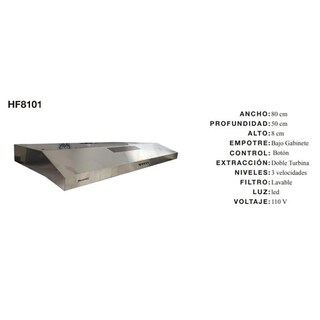 Foto 2 | Campana Genérico De Pared Maxims Hf8101 WA Color Blanco