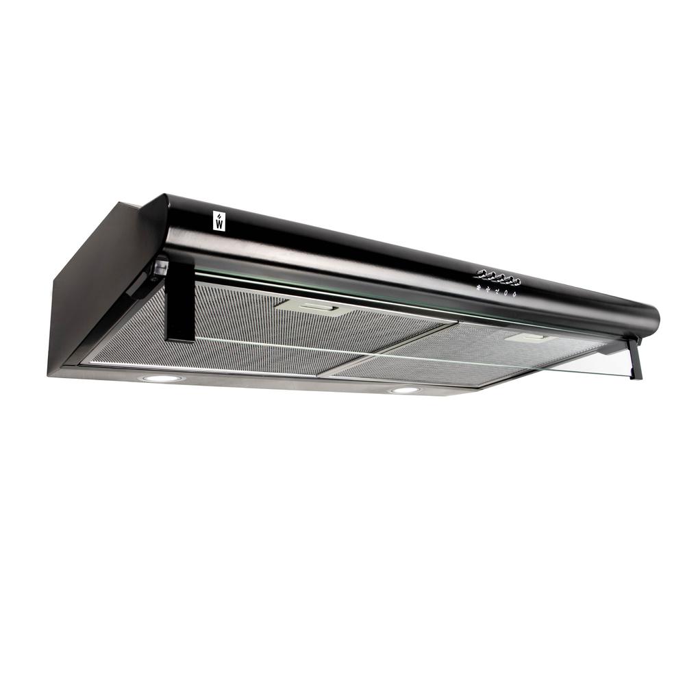 Foto 2 pulgar | Campana Extractora WONDER COOK Negra de Cocina Purificadora Acero Inoxidable Luz LED