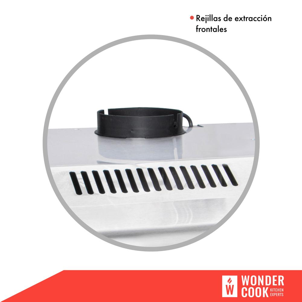 Foto 8 pulgar | Campana Wonder Cook HJCH8000CH00 Plateado de Acero Inoxidable