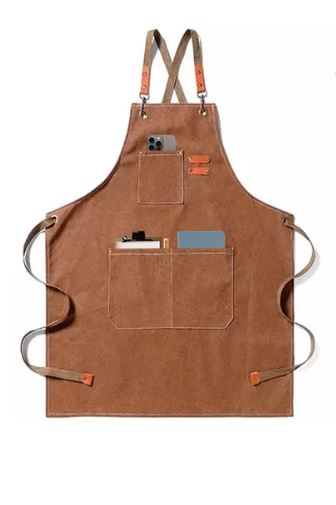 Delantal Multiusos Cocina/barberia Unisex Color Marron