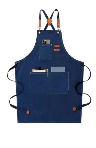 Delantal Multiusos Cocina/barberia Unisex Color Azul