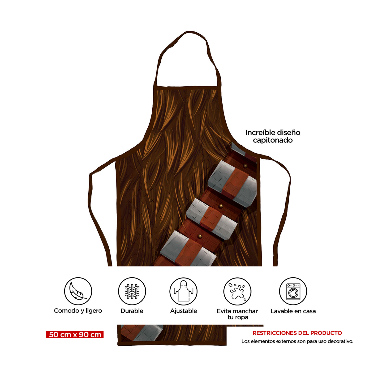 Foto 7 | Mandil Providencia Star Wars Chewbacca Doble Vista