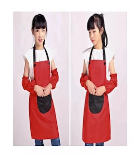 Foto 3 | Mandil Bata De Arte Infantil Rojo Talla Xl