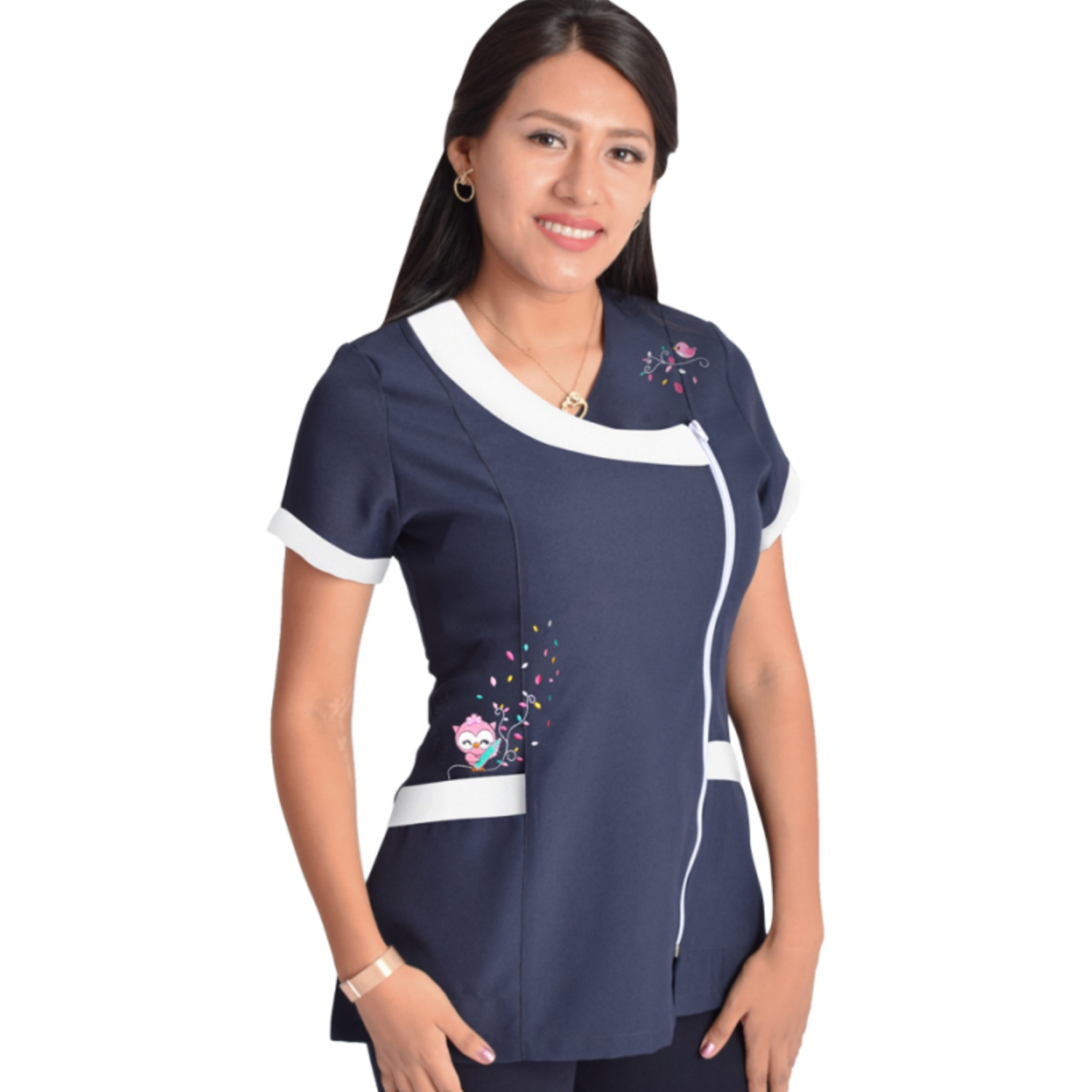 Foto 1 | Delantal Wiltex Con Diseño De Búho Azul Marino Para Educadores - Venta Internacional.